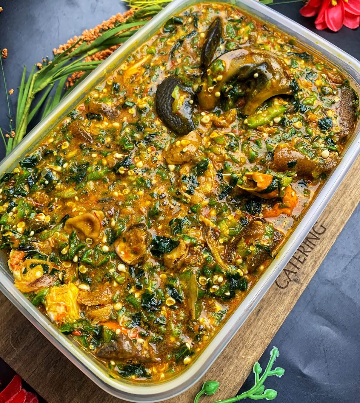 Jollof Okro hero presentation from Smoky Bowls, authentic Nigerian food in Melbourne.