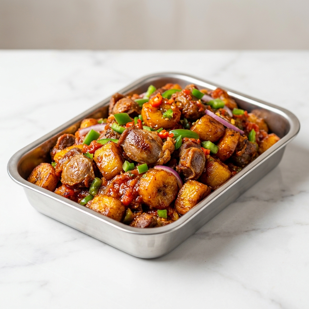 Gizdodo (15L) hero presentation from Smoky Bowls, authentic Nigerian food in Melbourne.
